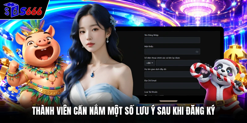Thành viên cần nắm một số lưu ý sau khi đăng ký